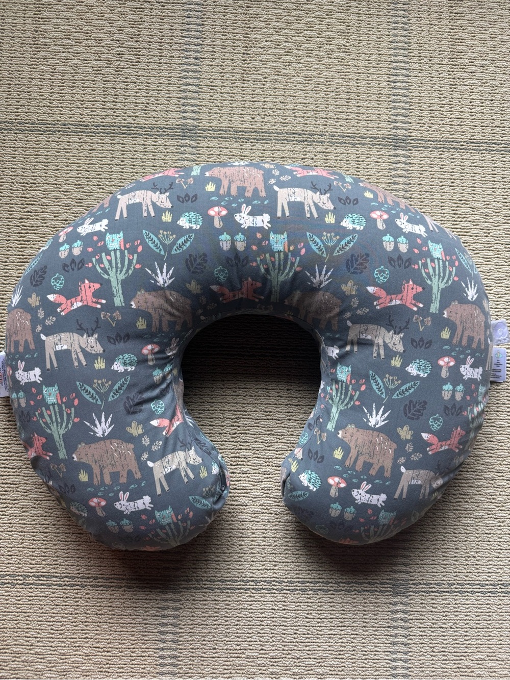 Boppy Nursing Pillow - Gray Woodland Animals